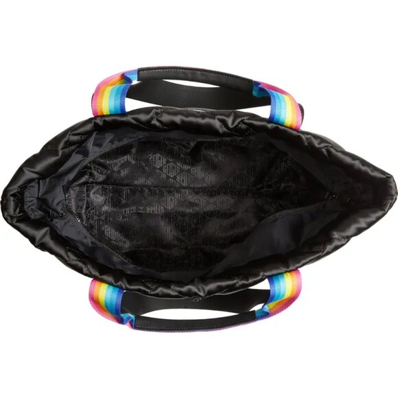 Kurt Geiger London Large Quilted Nylon SHopper Tote Bag Black - Picture 4 of 5